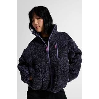 Converse Converse Purple Sherpa Fleece Zip Up Jacket
