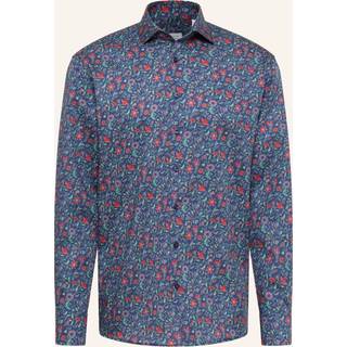 MODERN FIT Shirt in dark blue printed