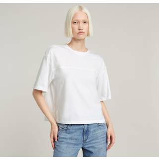 Horizontal Seam Loose Top - White - Women