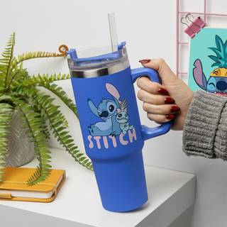 Paladone - Stitch Blue 900ml Insulated Cup and Straw