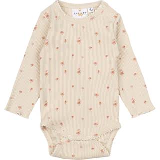 The New Siblings GOTS Noella Ribben Body White Swan 68 cm  Creme  68 cm  kvinde