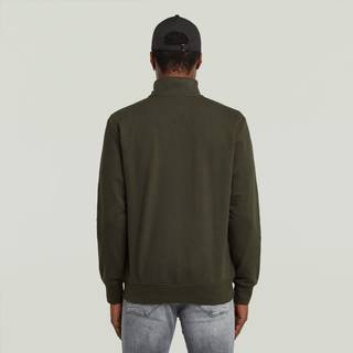 Half Zip Sweater Label Badge - Grey - Men