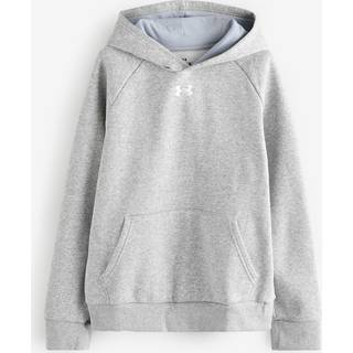 Under Armour Rival Fleece Boys' Hoodie Mod Gray Light Heather / White YSM (127 - 137 cm)