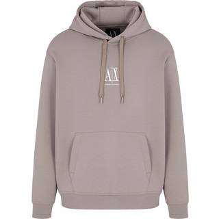 Armani Exchange Logo Hoodie Brown