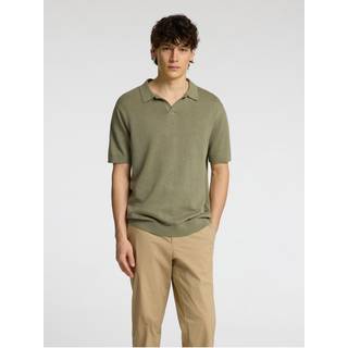 SLHMATTIS SS LINEN BLEND OPEN POLO