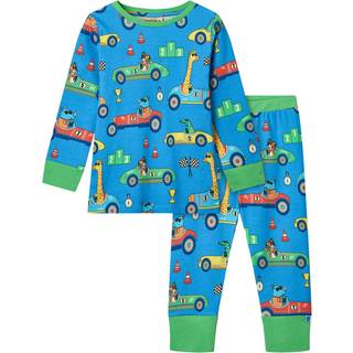 Småfolk Race Cars Pyjamas Tropic Sea 4-5 Y  Blå  4-5 år  mand