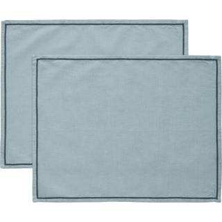 Decotique Sienna Dækkeserviet 2-pak 35x45 Cm - Dækkeservietter & Coasters Bomuld Dusty Blue - 398127