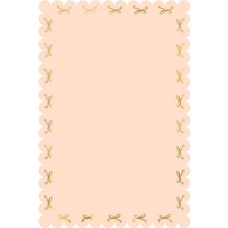 1 stk. Papirdug med guldfarvede sløjfer, pink, størrelse 180 x 120 cm, elegant borddækning til festlige lejligheder