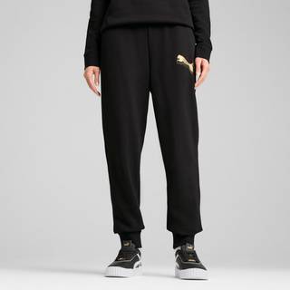 Women&#39;s Puma ESS METALLIC Sweatpants, Black, Size XS, Clothing - Metallic Gold - XS