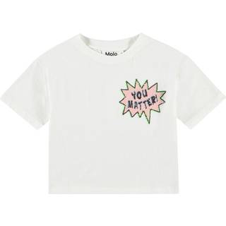 Molo Reinette T-Shirt You Glitter 104cm  Hvid  104 cm  kvinde