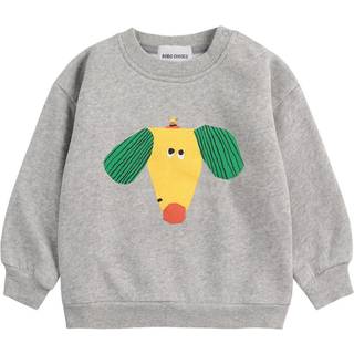 Bobo Choses Happy Dog Baby Sweatshirt Heather Grey 9 months  Grå  9 måneder  Unisex