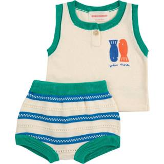 Bobo Choses Lucky Fish Baby Strikket Sæt Offwhite 12 months  Creme  12 måneder  Unisex