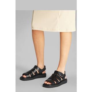Leather Fisherman Sandals - Black - EU 38