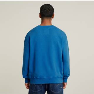 Washed Relaxed Sweater - Medium blue - Men