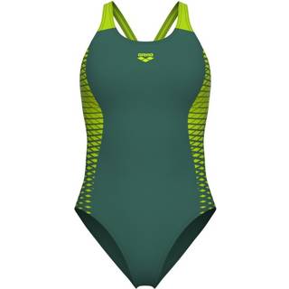 Arena Women's Openings Swimsuit V Back Badedragt Damer størrelse 36 farve grøn