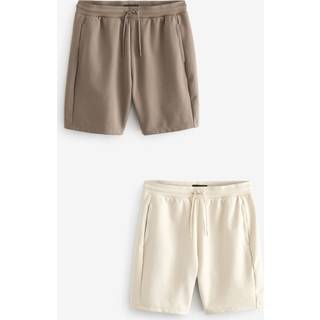 Next Ecru Natural Zip Pocket Jersey Shorts 2 Pack
