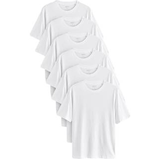 Next White Regular Fit Essential Cotton T-Shirts 6 Pack