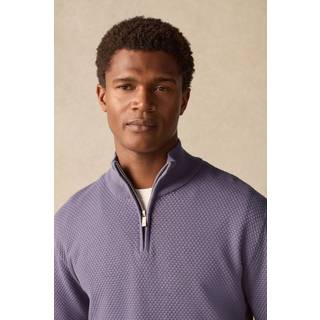 Next Normal pasform 100% Bomuld Premium Quarter Zip TrøjeX-Large Regular