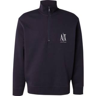 Armani Exchange Quarter Zip Sweatshirt Navy