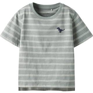 Name It Voby Top - Slate Gray/Whitecap Gray