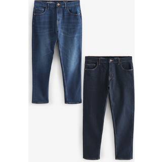 Next Blue Mid/Blue Indigo Rinse 2 Pack Slim Fit Classic Stretch Jeans
