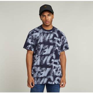 Sprayed Letters Loose T-Shirt - Multi color - Men