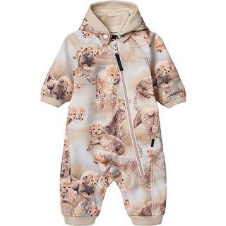 Molo Hill Softshell Suit Cheetah Cubs 86 cm  Beige  86 cm  Unisex
