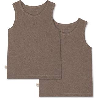 That's Mine - Cuno tanktop 2-pak - Brown melange - 92cm - 2Y