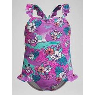 Infant Girls' Learn to Swim Printed Frill Thinstrap Swimsuit Pink