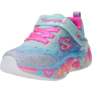 Skechers Sneakers Blå Med Hjerter Og Blinklys - Str. 25