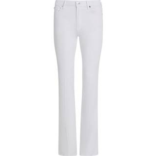 White Mid Rise Bootcut Jeans