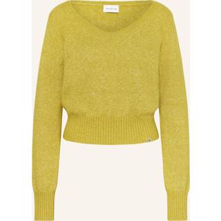 Plush Wool Blend V-Neck Jumper - Green - M