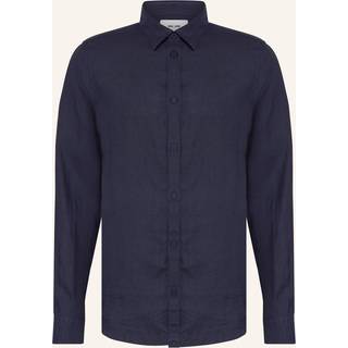 NN07 Enzo Linen Shirt Navy Blue