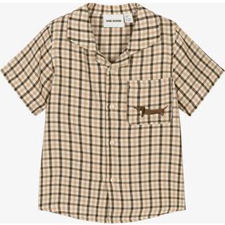Mini Rodini Gingham Vævet Skjorte Beige 140/146 cm  Beige  140/146 cm  Unisex