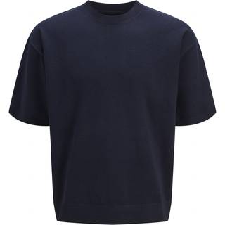Ensfarvet Strikket T-shirt