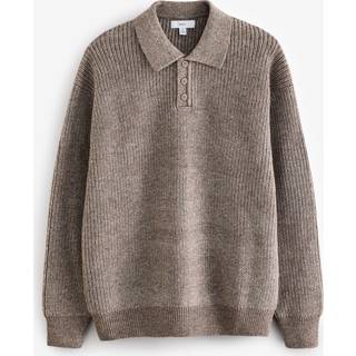 Next Relaxed Fit Rib Texture Polo Neck Trøje med UldX-Large
