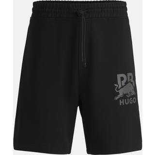 HUGO x RB-shorts i sweatstof af bomuld med kulfiberlogo