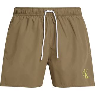 Medium Drawstring Swim Shorts - CK Monogram - Green - 6XL