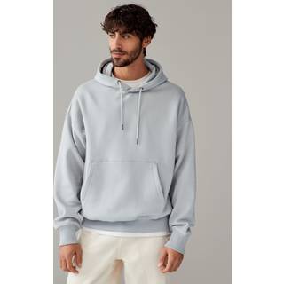 Next Ice Grey Oversized Cotton Rich Jersey Fabric Hoodie
