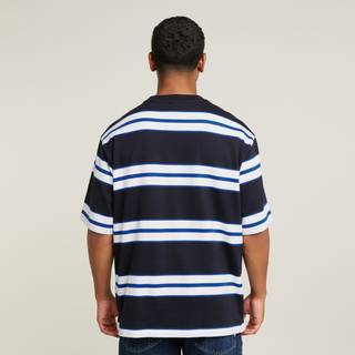 Stripe Boxy T-Shirt - Multi color - Men