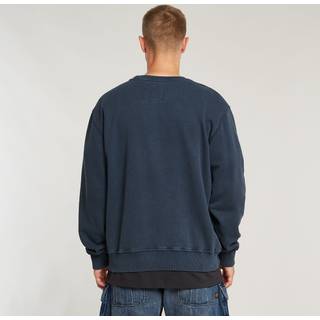 Washed Relaxed Sweater - Dark blue - Men