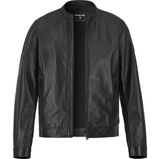 Strellson Herren Lederjacke schwarz unifarben