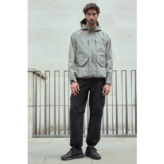 Next Grey Zip Through Hooded Waterproof Jacket
