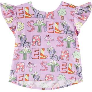 Stella McCartney Kids Printed cotton top - purple - Y 8