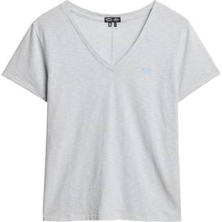 Superdry Superdry Blue Slub Embroidered Relaxed V-Neck T-Shirt