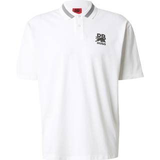 HUGO x RB-poloshirt i bomuld med stræk og diskret kulfiberlogo