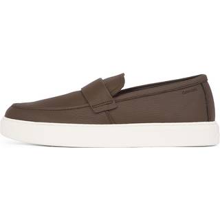 Leather Hybrid Loafers - Brown - 44