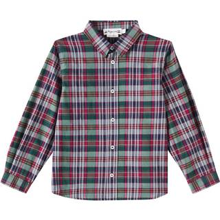 Bonpoint Daho checked cotton shirt - blue - Y 10
