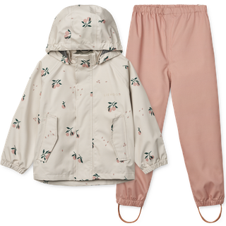 Liewood Pedia Rainwear Set, 4-7 Years - Peach / Sea shell 110