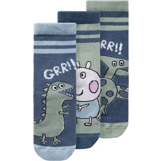 Name It Adinis Gurli Gris 3 pak strømper - Bering Sea